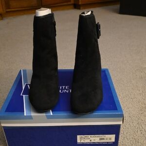 White Mountain Black Ankle Booties